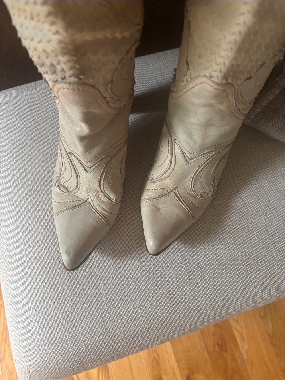 Vintage RobertCavalli  Decorative Stitch Western Boots - Picture 5 of 6